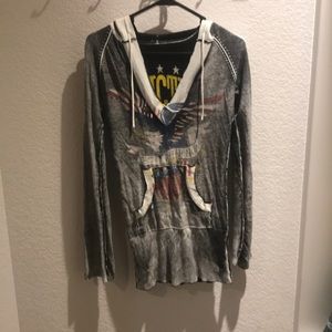Reversible affliction hoodie